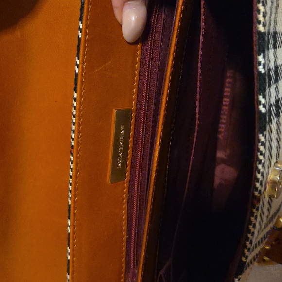 Burberry Brown and Cream Plaid Small Satchel - Picture 8 of 11